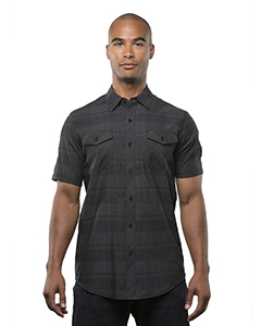 Burnside B9202 Men&#39;s Short-Sleeve Plaid Pattern Woven Shirt