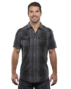 Burnside B9206 Men&#39;s Plaid Pattern Western Woven