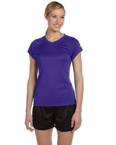 Champion CW23 Double Dry&#174; Ladies&#39; 4.1 oz. V-Neck T-Shirt