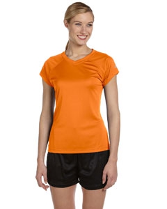 Champion CW23 Double Dry&#174; Ladies&#39; 4.1 oz. V-Neck T-Shirt