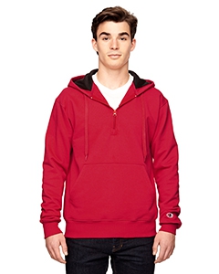 Champion S185 for Team 365 Cotton Max 9.7 oz. Quarter-Zip Hood