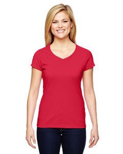 Champion T050 for Team 365 Vapor&#174; Ladies&#39; Cotton Short-Sleeve V-Neck