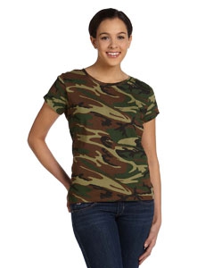 Code Five 3665 Ladies&#39; Fine Jersey Camouflage T-Shirt