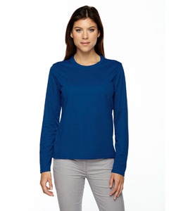 Core 365 78199 Ladies&#39; Agility Performance Long-Sleeve Piqu&#233; Crew Neck