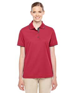 Core 365 78222 Ladies&#39; Motive Performance Pique Polo with Tipped Collar