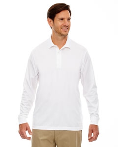 Core 365 88192 Men&#39;s Pinnacle Performance Long-Sleeve Piqu&#233; Polo