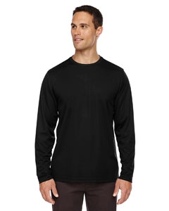 Core 365 88199 Men&#39;s Agility Performance Long-Sleeve Piqu&#233; Crew Neck