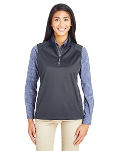 Core 365 CE709W Ladies&#39; Techno Lite Three-Layer Knit Tech-Shell Quarter-Zip Vest