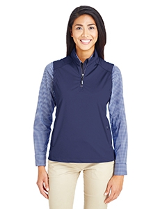 Core 365 CE709W Ladies&#39; Techno Lite Three-Layer Knit Tech-Shell Quarter-Zip Vest