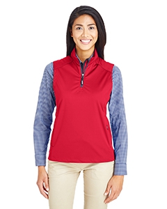 Core 365 CE709W Ladies&#39; Techno Lite Three-Layer Knit Tech-Shell Quarter-Zip Vest