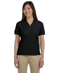 Devon & Jones D100W Ladies&#39; Pima Piqu&#233; Short-Sleeve Y-Collar Polo