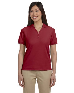 Devon & Jones D100W Ladies&#39; Pima Piqu&#233; Short-Sleeve Y-Collar Polo