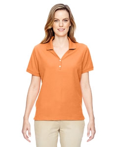 Devon & Jones D100W Ladies&#39; Pima Piqu&#233; Short-Sleeve Y-Collar Polo