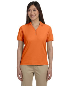 Devon & Jones D100W Ladies&#39; Pima Piqu&#233; Short-Sleeve Y-Collar Polo