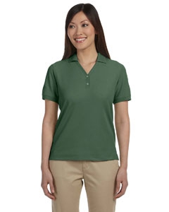 Devon & Jones D100W Ladies&#39; Pima Piqu&#233; Short-Sleeve Y-Collar Polo