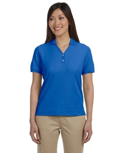 Devon & Jones D100W Ladies&#39; Pima Piqu&#233; Short-Sleeve Y-Collar Polo