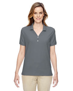 Devon & Jones D100W Ladies&#39; Pima Piqu&#233; Short-Sleeve Y-Collar Polo