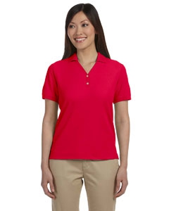 Devon & Jones D100W Ladies&#39; Pima Piqu&#233; Short-Sleeve Y-Collar Polo