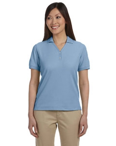 Devon & Jones D100W Ladies&#39; Pima Piqu&#233; Short-Sleeve Y-Collar Polo