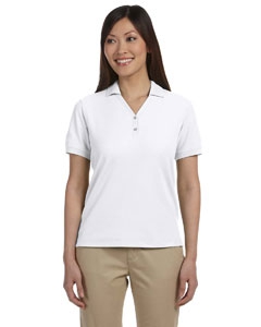 Devon & Jones D100W Ladies&#39; Pima Piqu&#233; Short-Sleeve Y-Collar Polo