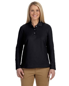 Devon & Jones D110W Ladies&#39; Pima Piqu&#233; Long-Sleeve Polo