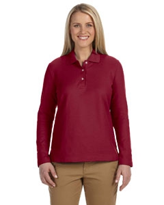 Devon & Jones D110W Ladies&#39; Pima Piqu&#233; Long-Sleeve Polo