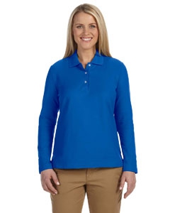 Devon & Jones D110W Ladies&#39; Pima Piqu&#233; Long-Sleeve Polo