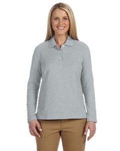 Devon & Jones D110W Ladies&#39; Pima Piqu&#233; Long-Sleeve Polo