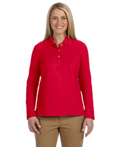 Devon & Jones D110W Ladies&#39; Pima Piqu&#233; Long-Sleeve Polo