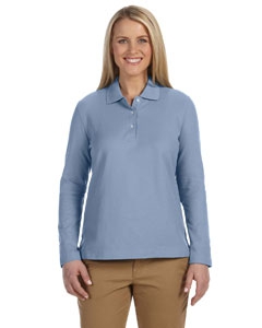 Devon & Jones D110W Ladies&#39; Pima Piqu&#233; Long-Sleeve Polo