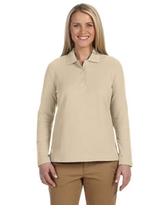 Devon & Jones D110W Ladies&#39; Pima Piqu&#233; Long-Sleeve Polo