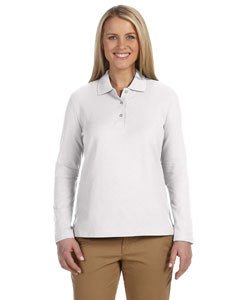 Devon & Jones D110W Ladies&#39; Pima Piqu&#233; Long-Sleeve Polo