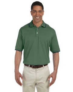 Devon & Jones D140 Men&#39;s Tipped Perfect Pima Interlock Polo