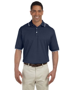 Devon & Jones D140 Men&#39;s Tipped Perfect Pima Interlock Polo