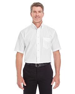 Devon & Jones D620S Men&#39;s Crown Woven Collection SolidBroadcloth Short-Sleeve Shirt