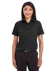 Devon & Jones D620SW Ladies&#39; Crown Woven Collection Solid Broadcloth Short-Sleeve Shirt