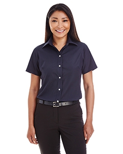 Devon & Jones D620SW Ladies&#39; Crown Woven Collection Solid Broadcloth Short-Sleeve Shirt