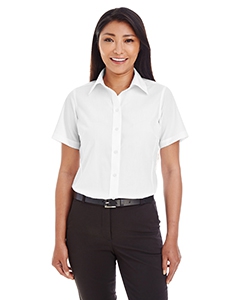 Devon & Jones D620SW Ladies&#39; Crown Woven Collection Solid Broadcloth Short-Sleeve Shirt