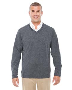 Devon & Jones D884 Men&#39;s Fairfield Herringbone V-Neck Pullover