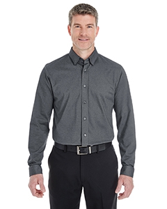 Devon & Jones DG230 Men&#39;s Central Cotton Blend M&#233;lange Button-Down