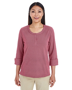 Devon & Jones DG230W Ladies&#39; Central Cotton Blend M&#233;lange Knit Top