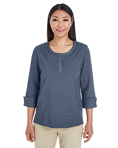 Devon & Jones DG230W Ladies&#39; Central Cotton Blend M&#233;lange Knit Top