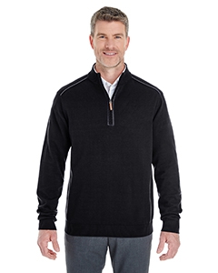 Devon & Jones DG478 Men&#39;s Manchester Fully-Fashioned Quarter-Zip Sweater