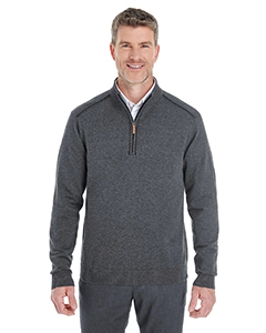 Devon & Jones DG478 Men&#39;s Manchester Fully-Fashioned Quarter-Zip Sweater