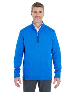 Devon & Jones DG478 Men&#39;s Manchester Fully-Fashioned Quarter-Zip Sweater