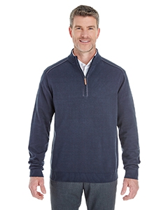 Devon & Jones DG478 Men&#39;s Manchester Fully-Fashioned Quarter-Zip Sweater