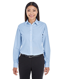 Devon & Jones DG534W Ladies&#39; Crown Woven Collection Striped Shirt