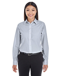 Devon & Jones DG534W Ladies&#39; Crown Woven Collection Striped Shirt