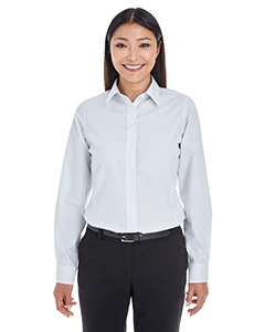 Devon & Jones DG534W Ladies&#39; Crown Woven Collection Striped Shirt