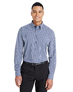 Devon & Jones DG535 Men&#39;s CrownLux Performance Tonal Mini Check Shirt